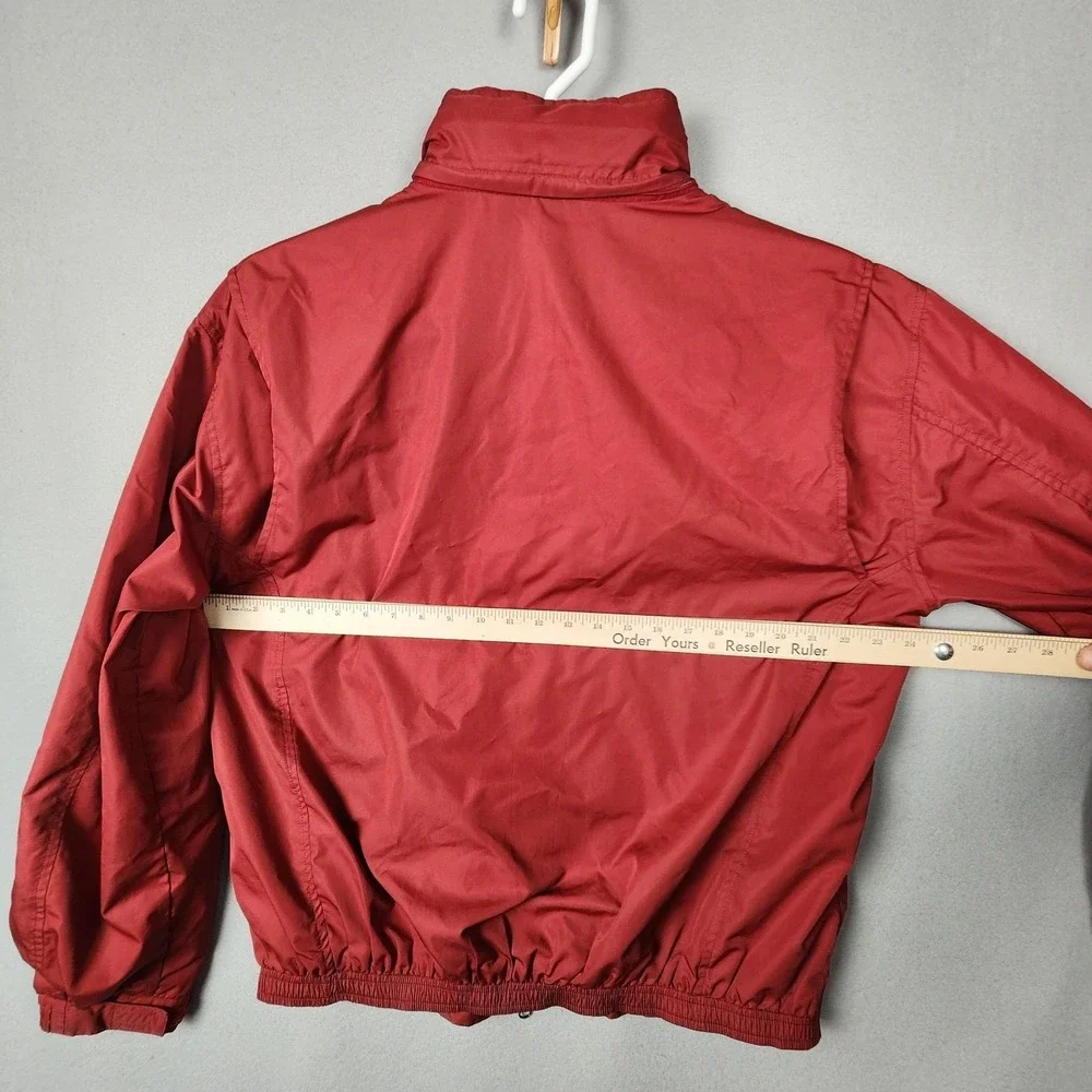 Polo Golf Ralph Lauren Jacket Mens‎ Large Red Packable Hood Windbreaker Full Zip